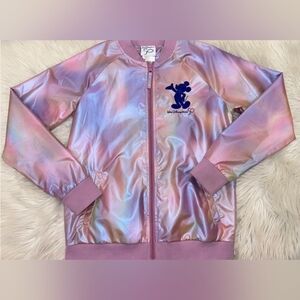 Kids Disney 50th Anniversary Earidescent Bomber Jacket Size 14/16